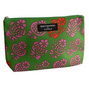 NWOT MARIMEKKO x Clinique Green Cosmetic Pouch Makeup Bag
